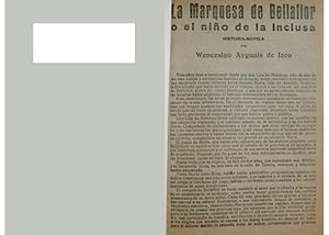 Imagen del vendedor de La Marquesa de Bellaflor  El Nio de la Inclusa. Historia-novela. a la venta por Hesperia Libros