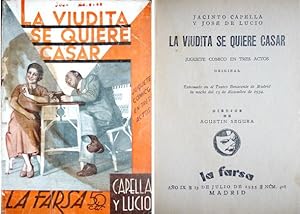 Imagen del vendedor de La viudita se quiere casar. Juguete cmico en tres actos. a la venta por Hesperia Libros