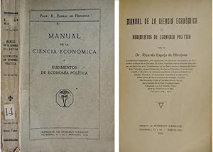 Imagen del vendedor de Manual de la Ciencia Econmica o Rudimentos de Economa Poltica. a la venta por Hesperia Libros