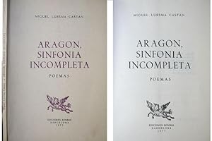 Bild des Verkufers fr Aragn, sinfona incompleta. Poemas. zum Verkauf von Hesperia Libros