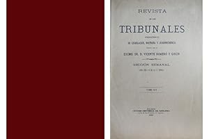 Imagen del vendedor de Revista de los Tribunales. Peridico de Legislacin, Doctrina y Jurisprudencia. Seccin Semanal. Tomo XIV, 1887. a la venta por Hesperia Libros