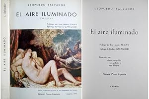Seller image for El aire iluminado. Poesas. Prlogo de Jos Mara Pemn. Eplogo de Paulino Garagorri. for sale by Hesperia Libros