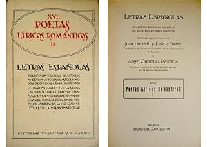 Seller image for Poetas Lricos Romnticos II. Coleccin de obras selectas de nuestros autores clsicos. for sale by Hesperia Libros