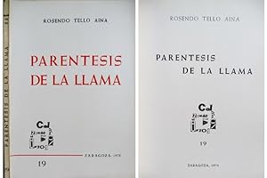 Bild des Verkufers fr Parntesis de la llama. zum Verkauf von Hesperia Libros