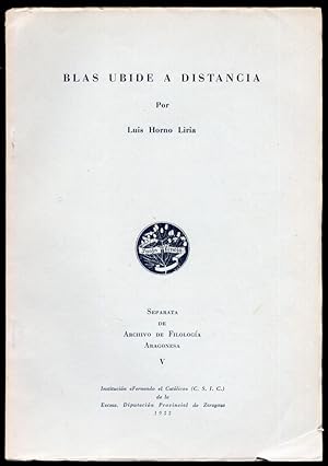 Immagine del venditore per (Juan) Blas y Ubide a distancia. venduto da Hesperia Libros