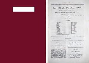 Bild des Verkufers fr El secreto de una madre. Drama en tres actos. Traduccin de Isidoro Gil. zum Verkauf von Hesperia Libros