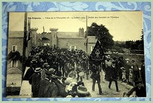 Image du vendeur pour Carte Postale Ancienne - SAINT AIGNAN SUR CHER Ftes de la Mutualit le 18-19 Juillet 1909 - Dfil des Socits de Musique. mis en vente par JOIE DE LIRE