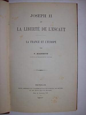 Image du vendeur pour Joseph II et la libert de l'Escaut - la France et l'Europe. mis en vente par Philippe Moraux