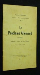 Seller image for Le Problme allemand for sale by Abraxas-libris