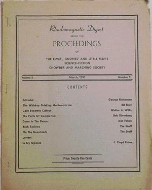 Imagen del vendedor de Rhodomagnetic Digest Volume II Number 5 a la venta por Derringer Books, Member ABAA