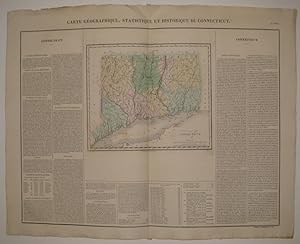 Carte Geographique, Statistique et Historique du Connecticut