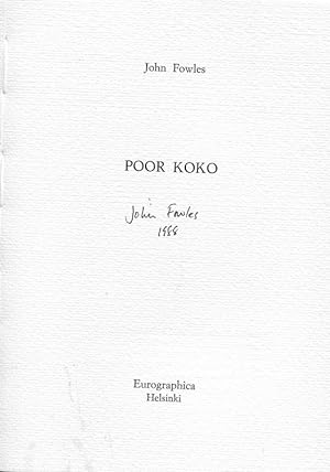 POOR KOKO (autografato dall'autore), Helsinki, Eurographica-Pieraccini Rolando, 1987
