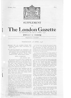 Supplement to The London Gazette of Tuesday, 27th April 1948. Report of an Action with the Italia...