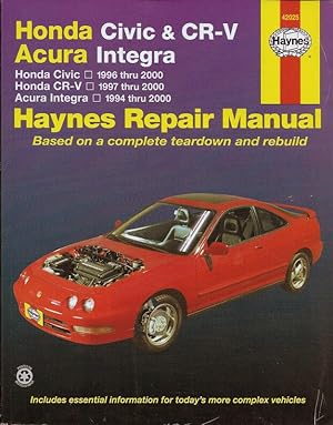 Image du vendeur pour HONDA CIVIC & CR-V ACURA INTEGRA AUTOMOTIVE REPAIR MANUAL. mis en vente par Legacy Books