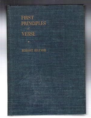 Seller image for First Principles of Verse for sale by Gyre & Gimble