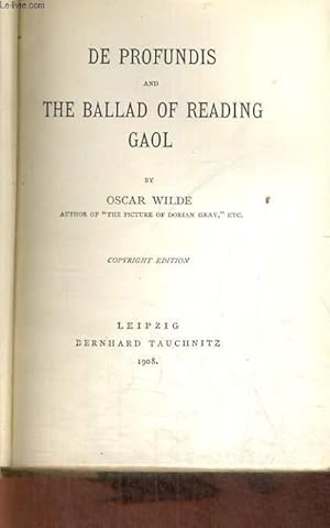 Seller image for DE PROFUNDIS AND THE BALLAD OF READING GOAL for sale by Le-Livre