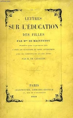 Seller image for LETTRES SUR L'EDUCATION DES FILLES for sale by Le-Livre
