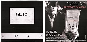 Bild des Verkufers fr Section Cinema: Marcel Broodthaers (exhibition announcement) zum Verkauf von DR Fine Arts