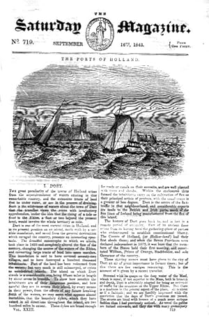 The Saturday Magazine No 719 16 Sept 1843 Including DORT, 1st in a Series of the Ports of Holland...