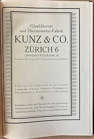 Glasbläserei und Thermometer-Fabrik Kunz & Co. Zürich 6
