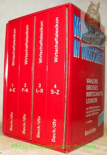 Bild des Verkufers fr Vahlens Grosses Wirtschaftslexikon. 2., berarbeitete und erweiterte Auflage. 4 Bnde. zum Verkauf von Bouquinerie du Varis