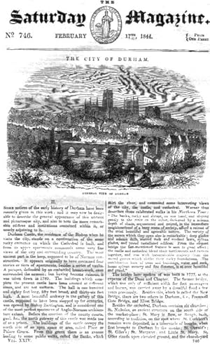 The Saturday Magazine No 746 Feb 1844 including The City of DURHAM pt 2, + The ATMOSPHERIC RAILWAY,+