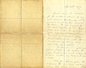 Seller image for Letter handwritten and signed by Frances Elizabeth Barrow "Aunt Fanny" (1822-1894). for sale by Kurt Gippert Bookseller (ABAA)