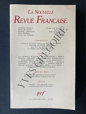 LA NOUVELLE REVUE FRANCAISE-N°324-1 JANVIER 1980