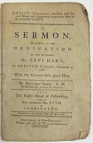 CHRIST'S EMBASSADORS FURNISHED WITH HIS OWN MEANS AND ARGUMENTS, TO PERSUADE MEN TO BE RECONCILED...