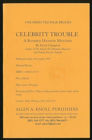 Bild des Verkufers fr Celebrity Trouble zum Verkauf von Between the Covers-Rare Books, Inc. ABAA