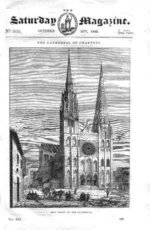 The Saturday Magazine No 660 October 1842 including the Cathedral of CHARTRES.