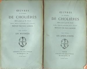 Oeuvres Du Seigneur De Cholières . Édition Préparée Par Ed. Tricotel . Notes , Index et Glossaire...