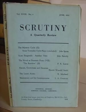 Immagine del venditore per Scrutiny - A Quarterly Review. Volume XVIII N4, June 1952 venduto da Eastleach Books