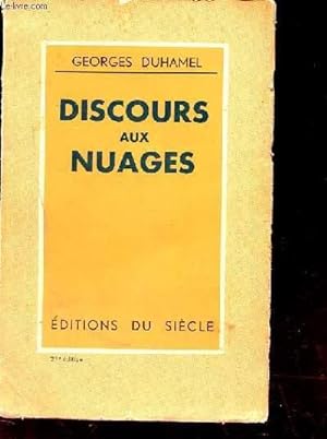 Seller image for DISCOURS AUX NUAGES for sale by Le-Livre