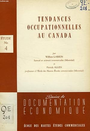 Bild des Verkufers fr TENDANCES OCCUPATIONNELLES AU CANADA zum Verkauf von Le-Livre