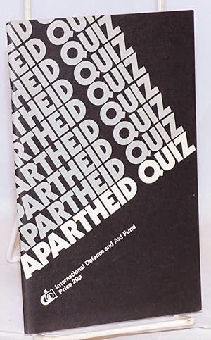 Seller image for South Africa Apartheid Quiz for sale by Bolerium Books Inc.
