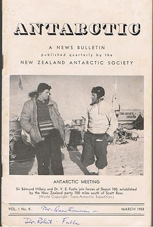 Antarctic. A News Bulletin. Vol. I No. 9. March 1958.