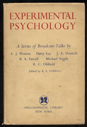 Immagine del venditore per Experimental Psychology A Series of Broadcast Talks on Recent Research venduto da Between the Covers-Rare Books, Inc. ABAA