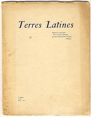 Terres Latines. N° 55, 6e Année