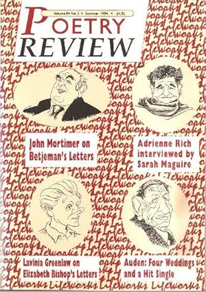 Poetry Review Volume 84 No. 2 Summer 1994