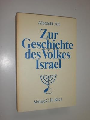 Immagine del venditore per Zur Geschichte des Volkes Israel. Eine Auswahl aus den "Kleinen Schriften". venduto da Stefan Kpper