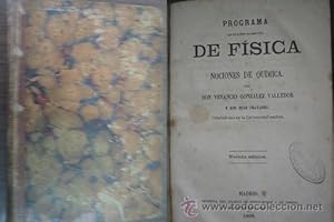 Imagen del vendedor de PROGRAMA DE UN CURSO ELEMENTAL DE FSICA Y NOCIONES DE QUMICA a la venta por Librera Maestro Gozalbo