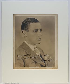 Fine vintage portrait photo by Berman of New York, signed and inscribed (Herbert, 1890-1966, Brit...