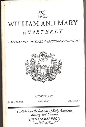 The William and Mary Quarterly October 1975 Volume 32