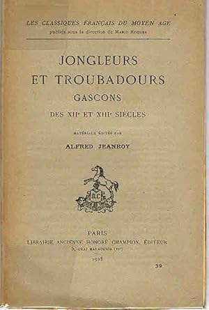 Jongleurs et troubadours gascons des XIIè et XIIIè siècle