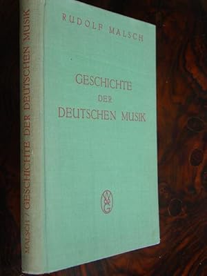 Image du vendeur pour Geschichte der deutschen Musik. Ihre Formen, ihr Stil und ihre Stellung im deutschen Geistes- und Kulturleben. Mit 8 Bildtafeln, 5 Partiturseiten sowie zahlreichen Notenbeispielen und Abbildungen im Text. mis en vente par Antiquariat Tarter, Einzelunternehmen,