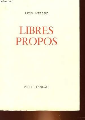 Imagen del vendedor de LIBRES PROPOS a la venta por Le-Livre