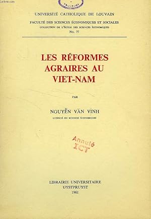 Seller image for LES REFORMES AGRAIRES AU VIET-NAM for sale by Le-Livre