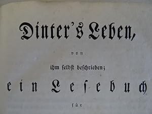 Imagen del vendedor de Leben, von ihm selbst beschrieben; ein Lesebuch fr Aeltern und Erzieher, fr Pfarrer, Schul-Inspectoren und Schullehrer. 2. Aufl. Neustadt a.d. Orla, Wagner, 1830. X, 356 S. Mit 1 mehrf. gefalt. Tab. und 1 Faks. Gr.-8. Schlichter Hldr. d. Zt. a la venta por Antiquariat Daniel Schramm e.K.