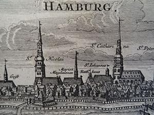 Hamburgum/Hamburg eine Weltberühmte Freye Reichs und Hansee, auch reiche u. Volkreiche Handels St...
